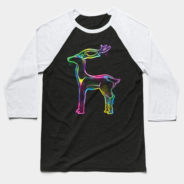 deer watercolor Baseball T-Shirt by osvaldoport76